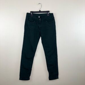 Sandro Emerald Green Rolled Ankle Skinny jeans size 38